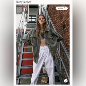 Free People Ruby Jacket Dirty Olive - Size Small